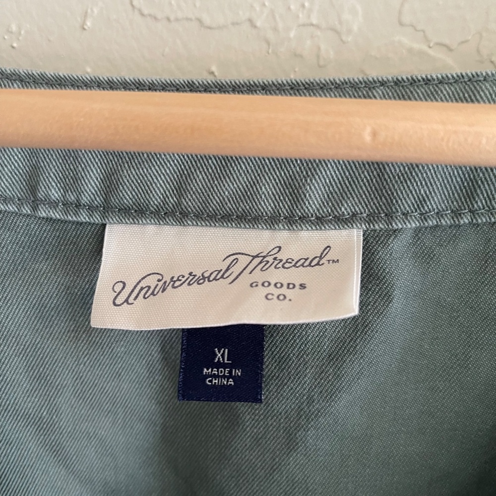 Universal Thread Green Zip Utility Mini Dress Wit… - image 2